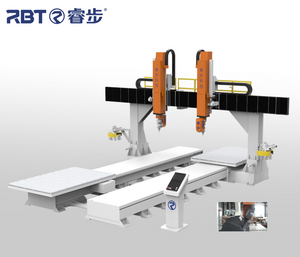 Fresadora CNC con cabezal de mesa doble de 5 ejes Rbt para compuestos plásticos, aleaciones ligeras, aprobada por CE 