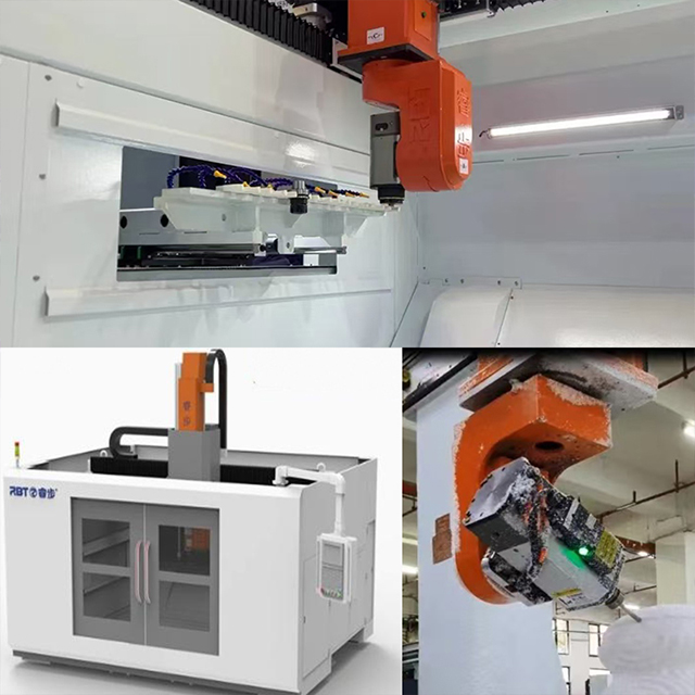 Máquina de corte CNC de 5 ejes RBT para compuestos de plástico Honeycomb de aluminio