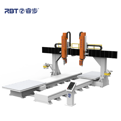 Una máquina de pórtico de ripe en cinco ejes de alta velocidad de doble huso
